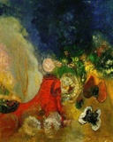 odilon_redon_czerwony_sfinks_1912