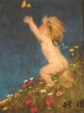 arnold_bocklin_putto_i_motyl